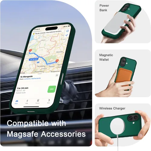 Vista 219 de Funda para Google Pixel 10 Pro XL, cubierta magnética mate, color negro Fit for MagSafe, Screen Protector included, Shockproof Military Grade