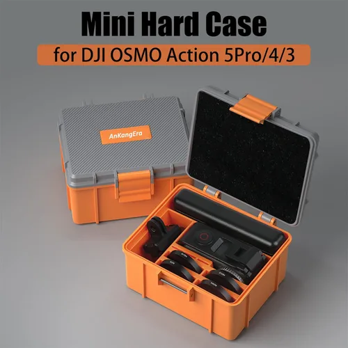 Vista 2 de Estuche rígido de transporte para DJI Osmo Action 5 Pro, impermeable, a prueba de golpes, funda protectora de almacenamiento para DJI Action