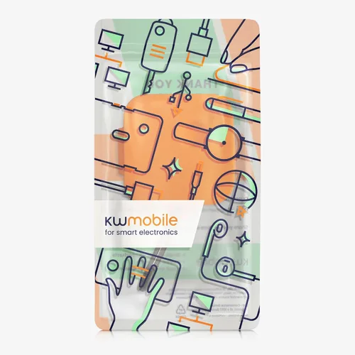 Vista 7 de kwmobile Funda compatible con Nothing Ear (2) - Funda de silicona para auriculares - Naranja