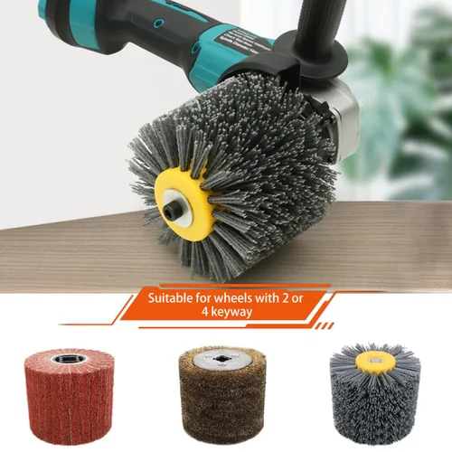 Vista 5 de Máquina pulidora de bruñido y accesorio para amoladora angular, accesorios para amoladora angular, máquina de dibujo de rueda de pulido para pulido