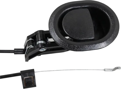 Vista 6 de Piezas de repuesto fiables para reclinables, metal, mango reclinable pequeño de plástico negro ovalado con cable expuesto longitud de cable
