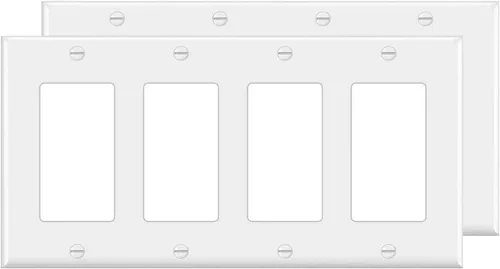 Vista 15 de Placa de pared Decora sin tornillos de 4 segmentos, placa frontal eléctrica para interruptor de luz, interruptor inteligente, receptáculo