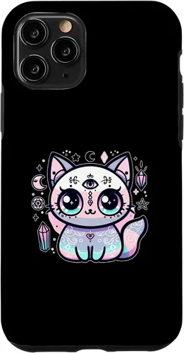 Vista 10 de iPhone 15 Kawaii Pastel Cat Ouija Creepy Occult Aesthetic Case