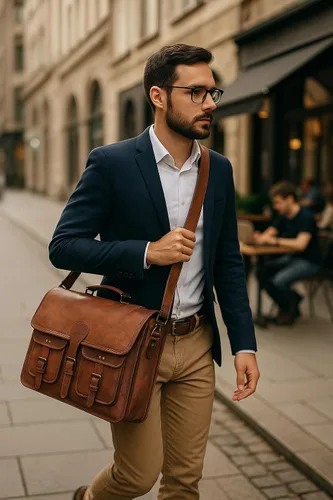 Vista 8 de Bolsa de mensajero de cuero para hombres y mujeres de 18 pulgadas, maletín grande vintage, bolso de hombro para laptop, bolsa bandolera unisex