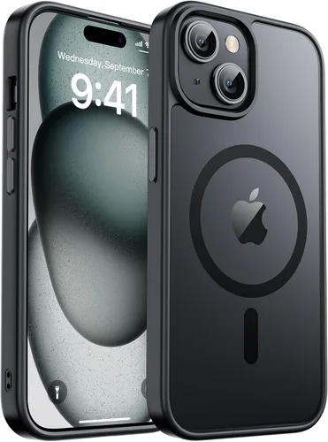 Vista 261 de zapica Funda magnética para iPhone Air, con protector de pantalla de vidrio templado, compatible con MagSafe, translúcida mate, a prueba de golpes