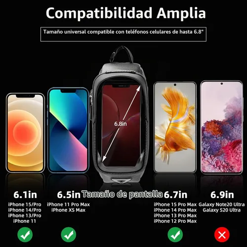 Vista 3 de ROCKBROS Bolsa de teléfono de bicicleta impermeable EVA Hard Shell