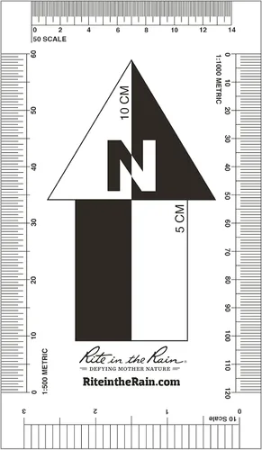 Vista 10 de Rite in the Rain All-Weather, cuaderno de tapa dura, 4 3/4" X 7 1/2", tapa amarilla, patrón geológico (N°. 540F)