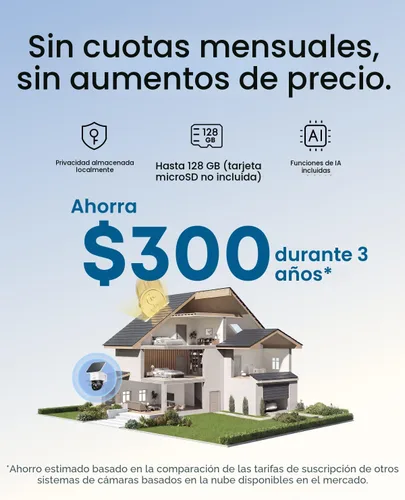 Vista 5 de eufy Security SoloCam E30, cámara de seguridad solar 2K, seguimiento de IA