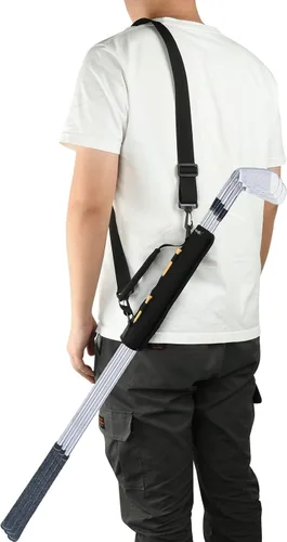 Vista 5 de Cosmos Mini bolsa de golf portátil para palos de golf, correa de transporte y soporte para curso, práctica de entrenamiento, conducción, accesorios