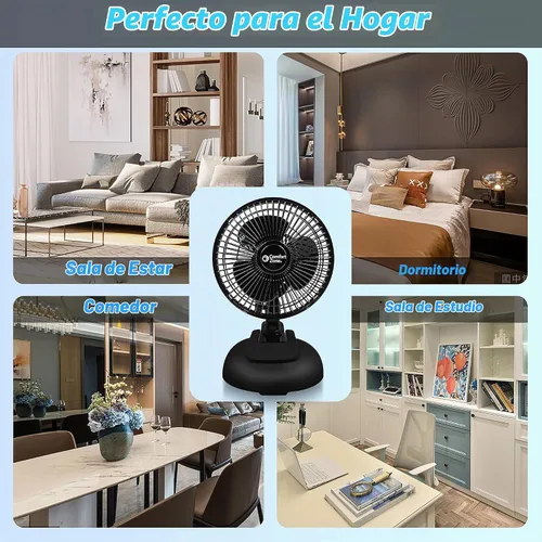 Vista 4 de Comfort Zone ventilador con sujetador de 6 pulgadas