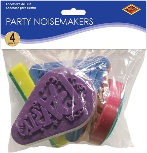 Vista 4 de Pkgd Raqueta Raise 'N Noisemakers (colores asstd) (4/Pkg)