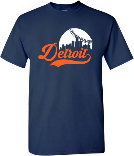 Vista 4 de Xtreme Apparrel Cityscape Skyline - Camiseta para hombre para fanáticos del béisbol