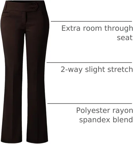 Vista 61 de Design by Olivia Pantalones de oficina de corte holgado para mujer