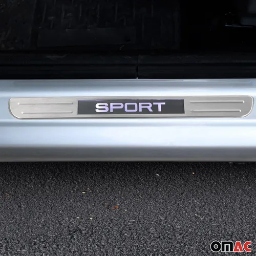 Vista 2 de OMAC Placa iluminada para umbral de puerta para Ford Escape 2013-2016 Sport S.Steel 2X