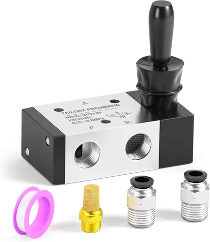 Vista 10 de TAILONZ PNEUMATIC 1/2 "NPT 5 Way 2 Postion Air Hand Palanca Válvula neumática Electroválvula de control manual Push-Pull 4H410-15