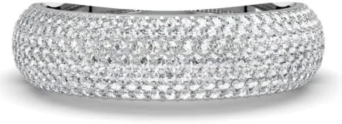 Vista 3 de Dazzlingrock Collection Anillo de boda de oro de 18 quilates con diamante redondo de 0,90 quilates