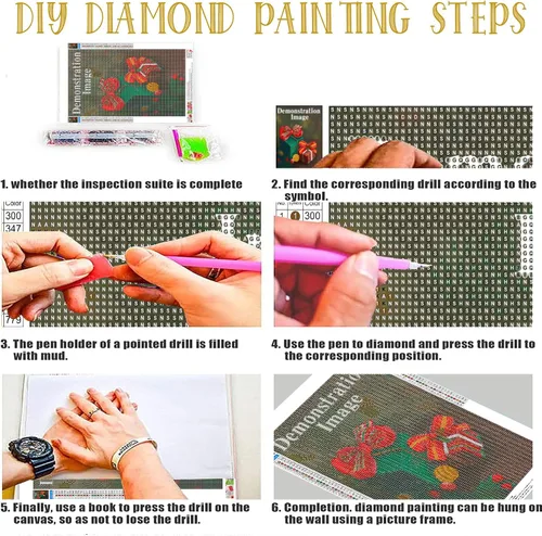 Vista 5 de IHMOLN Kit de pintura de diamantes The Imperfect Angel Diamond Painting Adult DIY Full Diamond Cover & Soft Canvas Craft The, serie de curación