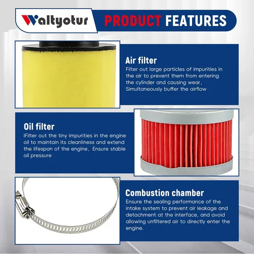 Vista 5 de waltyotur 17254-HN5-670 Filtro de aire Filtro de aceite de repuesto de bujía para Honda Rancher 350 TRX350 Honda Foreman 400 450 TRX400 TRX450