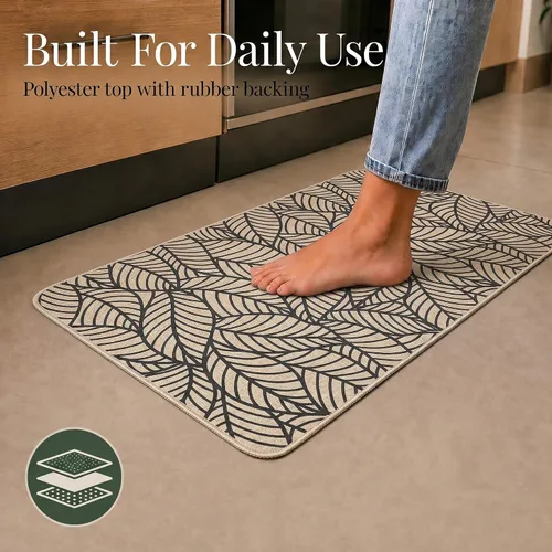 Vista 6 de Tapete impreso para fregadero de cocina, 32 x 20 pulgadas, elegante y duradero, ideal para propietarios e inquilinos, tapete antideslizante y cómodo