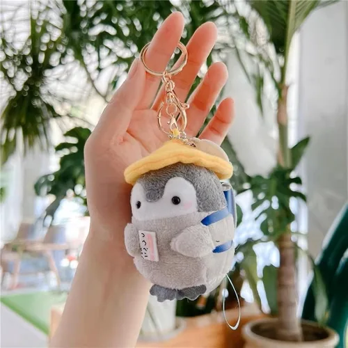 Vista 2 de HICIVI Lindo llavero de pingüino Kawaii con diseño de pingüino de peluche para hombres, mujeres, niños. Colgantes de mochila..
