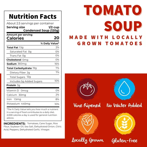 Vista 2 de Dei Fratelli Sopa de tomate (latas de 10.75 onzas; paquete de 12) - Sin gluten - Receta de 5ª