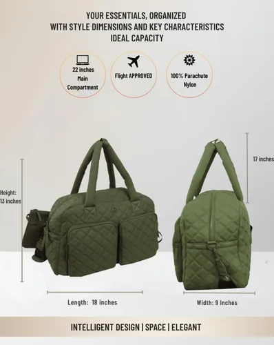 Vista 47 de Joan & David - Bolsas de viaje acolchadas de 22 pulgadas para mujer, bolsa de viaje ligera para mujer, bolsa de hospital de alta densidad, bolsas