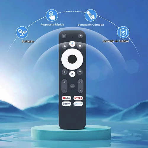 Vista 3 de PZL Control remoto por voz de repuesto compatible con dispositivo de transmisión Onn Google TV 4K Pro