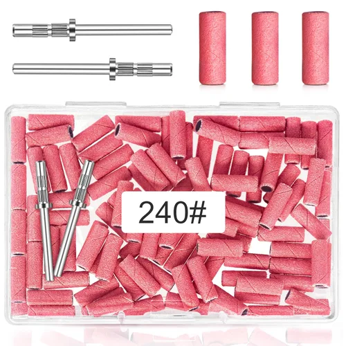 Vista 11 de [Actualización] Mini bandas de lijado de 0.122 in para taladro de uñas, grano 120, 100 bandas pequeñas para uñas acrílicas, manicura de gel