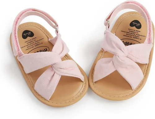 Vista 35 de Sandalias de verano para bebés, niñas y niños, unisex, antideslizantes, suela suave, transpirable, para primeros pasos, zapatos de playa al aire