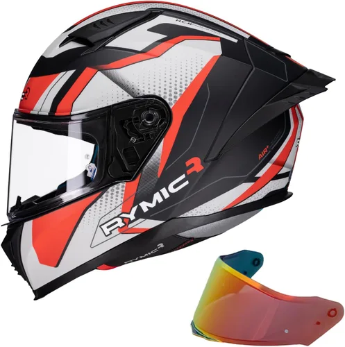 Vista 10 de SR6 Casco de motocicleta de cara completa, equipado con viseras transparentes y multicolor aprobado por DOT Casco de carreras callejeras