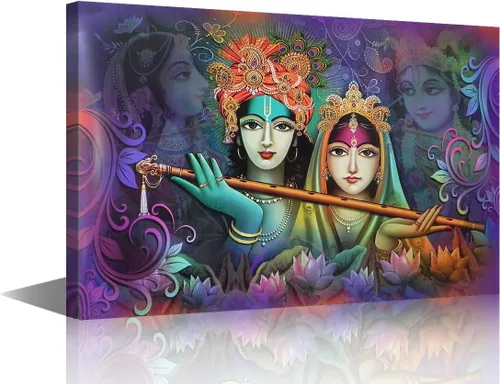 Vista 30 de Lienzo decorativo de pared para sala de estar, cuadros de dios hindúes, obras de arte modernas, decoración giclée, pósteres e impresiones de madera