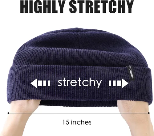 Vista 4 de Beanie Hats for Men Women Winter Knit Hat Warm Slouchy Beanie Cuffed Skull Cap