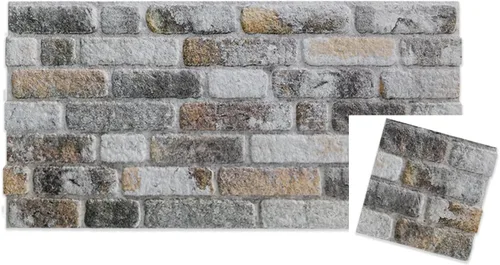 Vista 46 de IZODEKOR Paneles de pared 3D con efecto ladrillo, revestimiento, aspecto de piedra, revestimiento de espuma de poliestireno para sala de estar