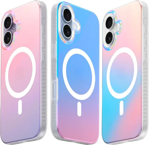 Vista 13 de LONLI Hue - para iPhone 15 Pro Max [Compatible con Magsafe] - Funda de teléfono floral dorada - [Amortiguador de 360°] - Funda de teléfono linda