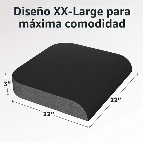 Vista 3 de Kölbs Cojín de asiento extra grande, elegante funda de terciopelo de felpa, espuma viscoelástica XL para silla de oficina, almohada de suelo, dolor