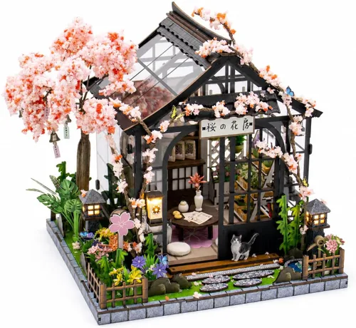 Vista 9 de Spilay Kit de rincón de libros para adultos, kit de casa en miniatura Gibbon Sushi