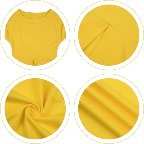 Vista 2 de VOIKERDR Enterizo casual de manga corta para mujer, con abertura frontal abierta, pierna ancha, Multi