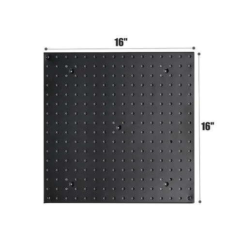 Vista 2 de Pegboard Smith Paneles Organizadores de Pared de Tablero Perforado de 16x16 pulgadas para Almacenamiento de Herramientas, Organización de Gris
