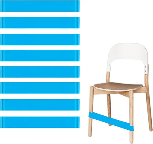 Vista 21 de Bandas de silla para niños con pies inquietos, paquete de 8, negro, material PTE, sensor de TDAH, aula y hogar