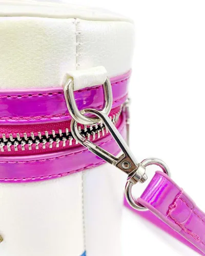 Vista 5 de Bewaltz Bolsos novedosos, bolso de forma divertida, correa de cadena con purpurina estilo Holo Tween