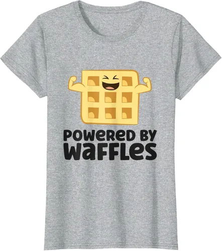 Vista 35 de Camiseta de gofres para el desayuno con diseño de gofres, Blanco, S