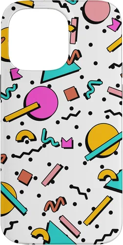 Vista 21 de Vintage Geometría Forma Patrón Retro 80s 90's Nostalgia Case para iPhone 17
