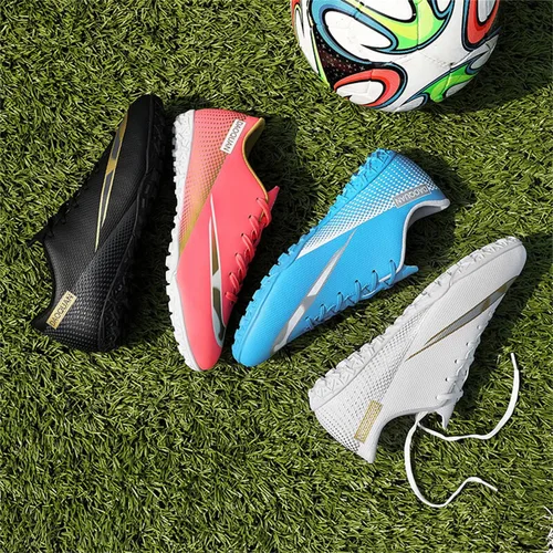 Vista 6 de MDPCX Zapatos de fútbol unisex competitivos para hombres y mujeres, botas de fútbol para interiores y exteriores, atléticos, para correr, deportes