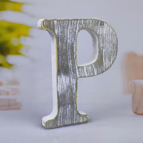 Vista 16 de Letras de madera rústica sin terminar de 6 pulgadas para decoración de pared, letras decorativas de pie en rodajas, decoración de tablero