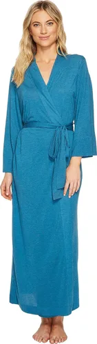 Vista 24 de Natori Shangri La - Bata larga con mangas kimono, bata de baño para mujer Negro