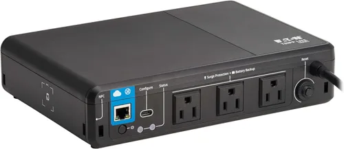 Vista 9 de Tripp Lite 350VA UPS Batería de respaldo de escritorio y protector contra sobretensiones, 210W, 3 tomas de corriente, UPS para hogar y oficina