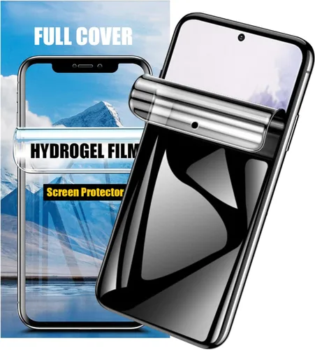 Vista 10 de LOOKSEVEN Paquete de 2 películas de hidrogel de privacidad para Samsung Galaxy Note 8, protector de pantalla de TPU suave transparente de alta