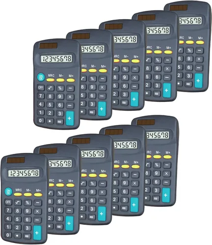 Vista 9 de Calculadora Básica de Doble Alimentación de 8 Dígitos para Escritorio (B, Juego de 30)