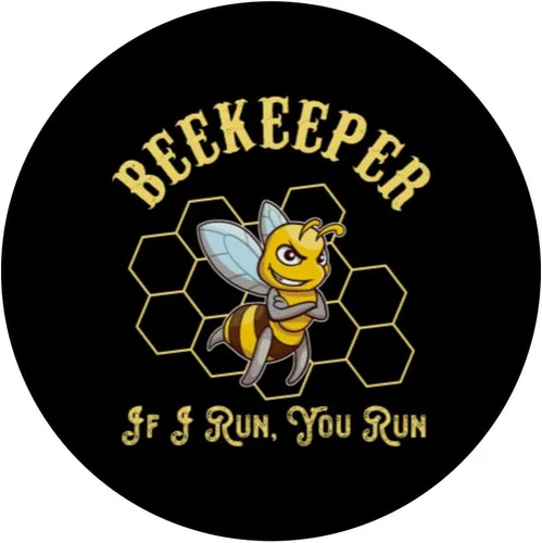 Vista 3 de Funny If I Run You Run Humorous Beekeeper Sayings Jokes PopSockets Standard PopGrip