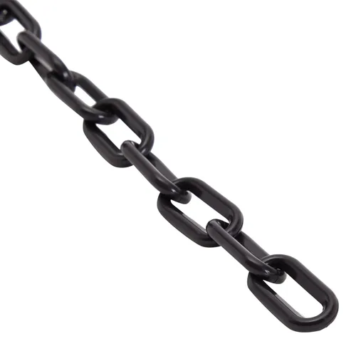 Vista 5 de Stockroom Plus Cadena negra para barrera de estacionamiento, eslabones de 100 pies y 1.5 pulgadas, cadena de seguridad de plástico para control